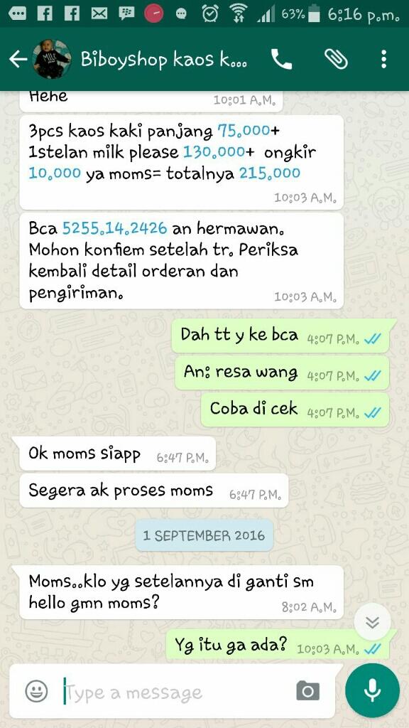 Penipuan biboyshop01 di Instagram