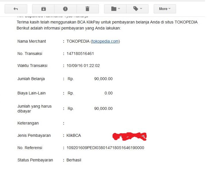 TOKOPEDIA Pembelian Tiket Kereta Api gagal dan Saldo Terpotong dan DITAHAN