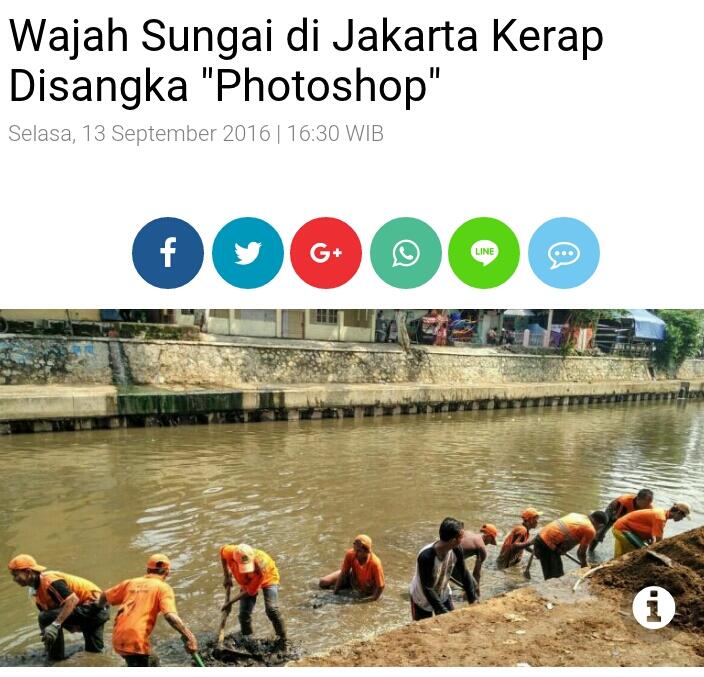 Wajah Sungai di Jakarta Kerap Disangka &quot;Photoshop&quot;