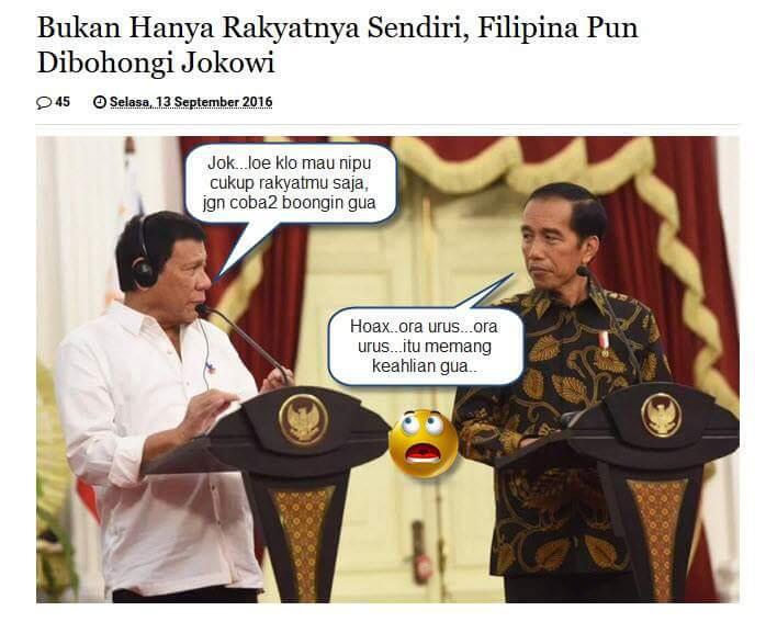 Bukan Hanya Rakyatnya Sendiri, Filipina Pun Dibohongi Jokowi