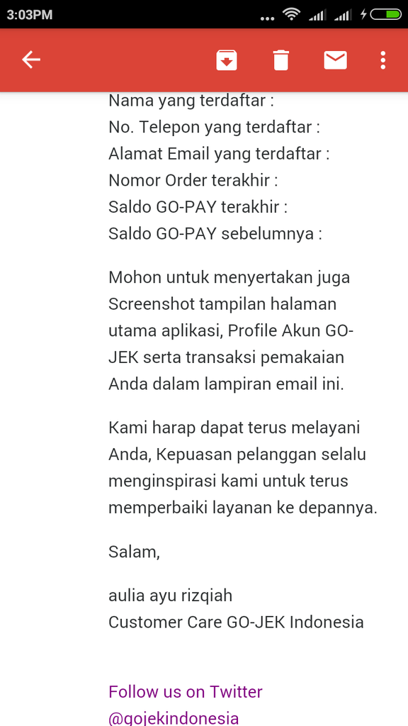 Pengalaman Saya dengan Gopay dari Gojek (Pindahan dari Lounge)