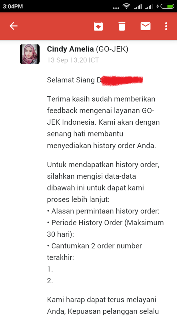 Pengalaman Saya dengan Gopay dari Gojek (Pindahan dari Lounge)