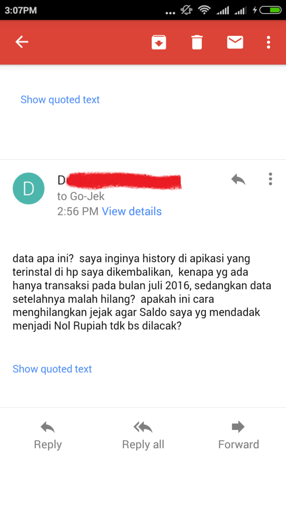 Pengalaman Saya dengan Gopay dari Gojek (Pindahan dari Lounge)