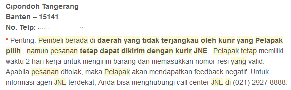 Menurut Bukalapak, Pos Indonesia tidak punya network ke BOGOR.