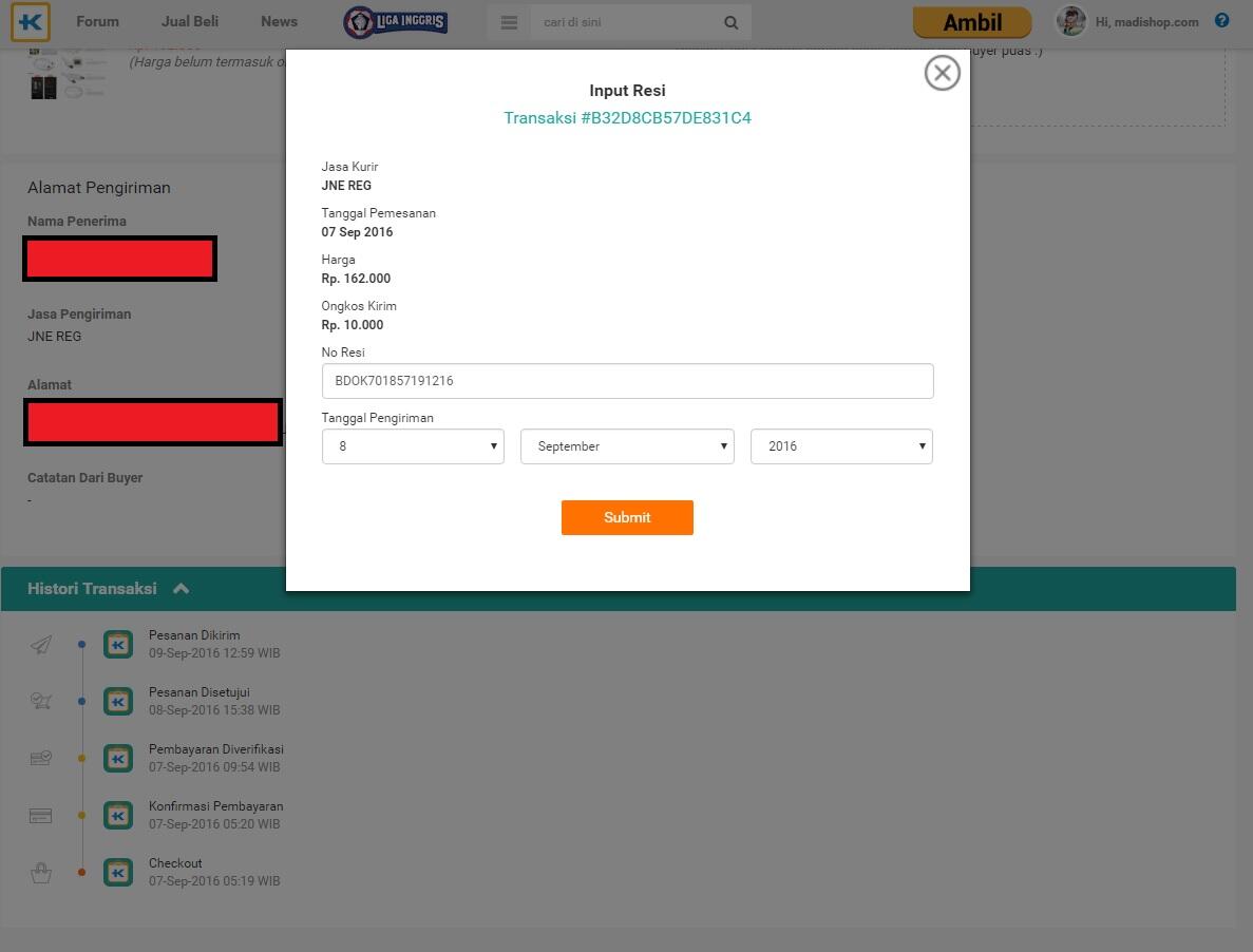 KASKUS MENGHAPUS FITUR TRACKING RESI OTOMATIS ??? ADA APAKAH ??? 