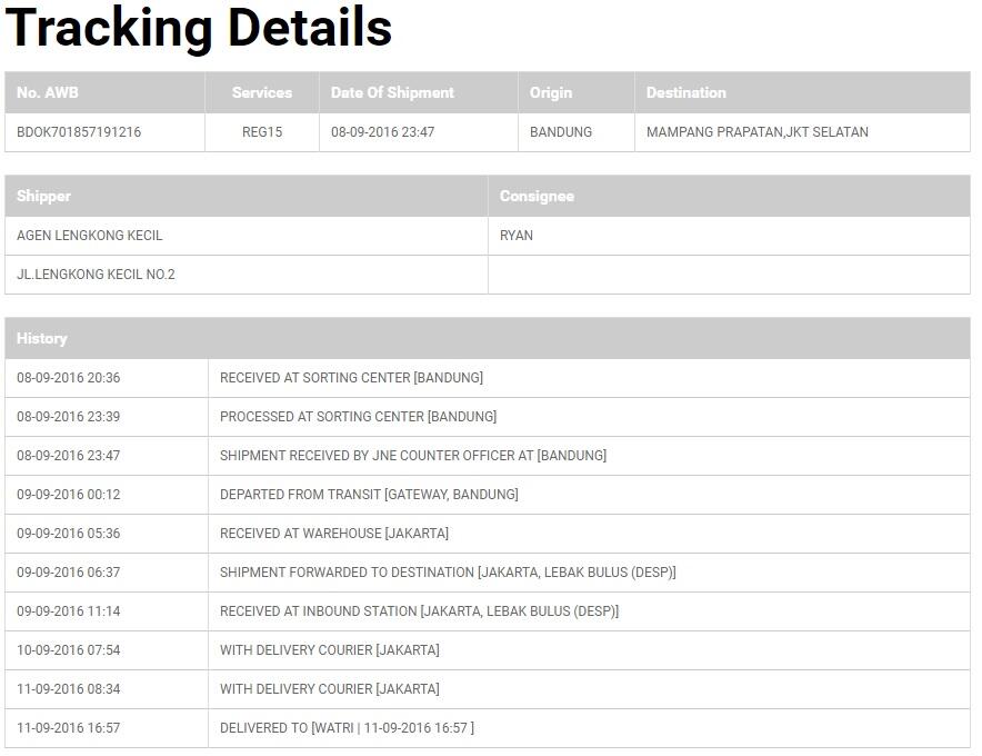 KASKUS MENGHAPUS FITUR TRACKING RESI OTOMATIS ??? ADA APAKAH ??? 