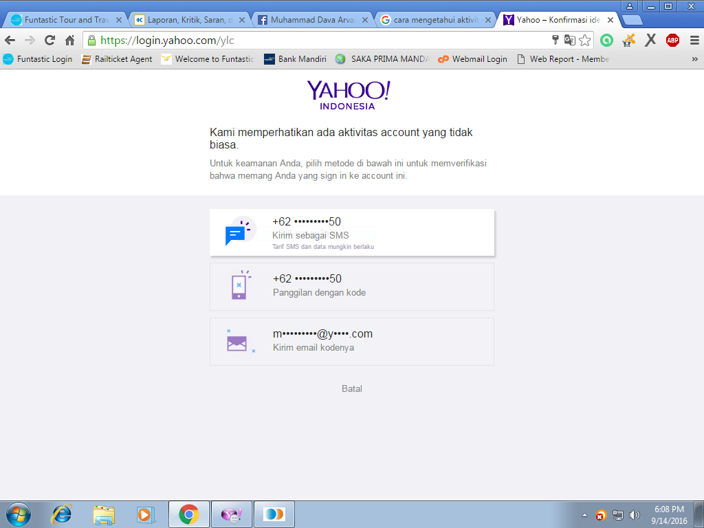 &#91;ASK&#93;Verifikasi Akun Yahoo bermasalah, gimana mengatasinya?