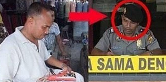 Ingin Cari Rejeki Halal, Aiptu Ruslan tak Malu Jadi Tukang Jahit Sepatu Selepas Kerja