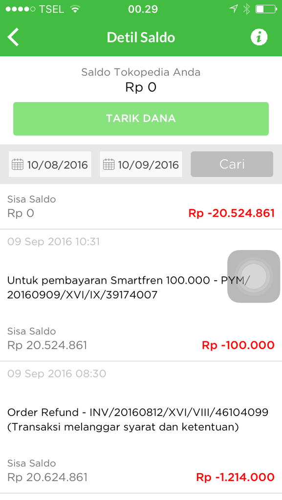 WASPADA TRANSAKSI TOKOPEDIA! MULAI TIDAK NYAMAN DAN PUN HILANG