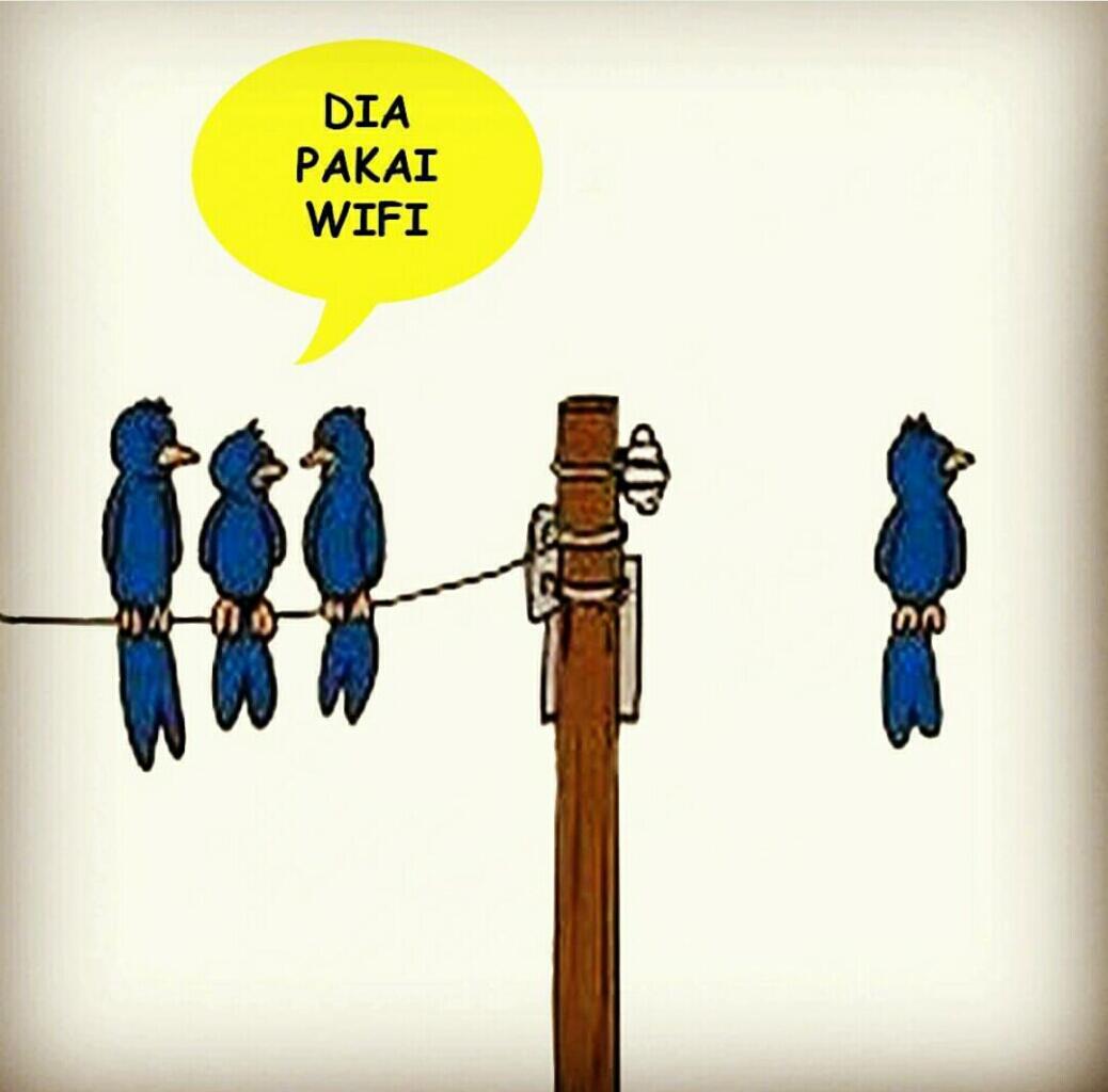 Ternyata doi pake wifi