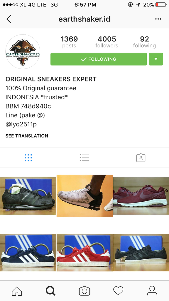 Penipuan onlineshop Ig earthshaker.id (naufal yuniar)