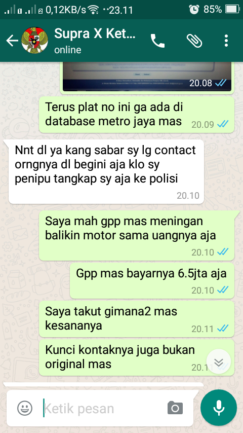 beli motoe second NO. BPKB di STNK dan dan BPKB di BPKB beda :(