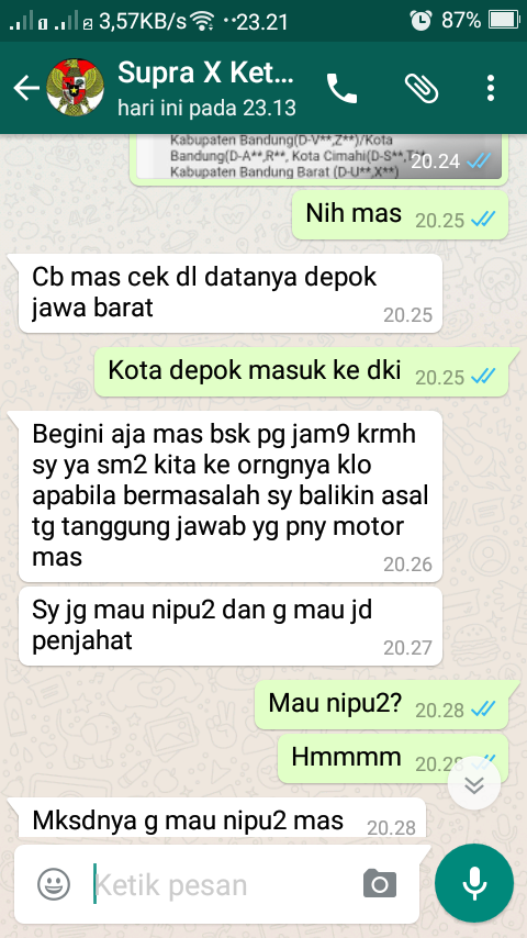 beli motoe second NO. BPKB di STNK dan dan BPKB di BPKB beda :(