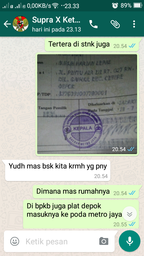 beli motoe second NO. BPKB di STNK dan dan BPKB di BPKB beda :(