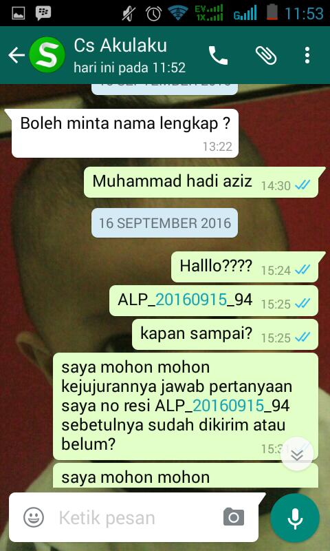 Customer Service AKULAKU, udah Bohong, Ga kompak pula. XD