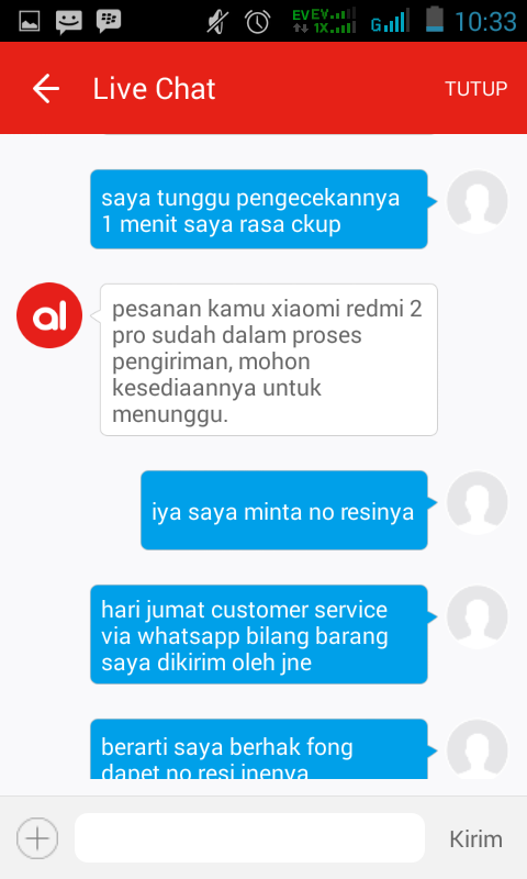 Customer Service AKULAKU, udah Bohong, Ga kompak pula. XD