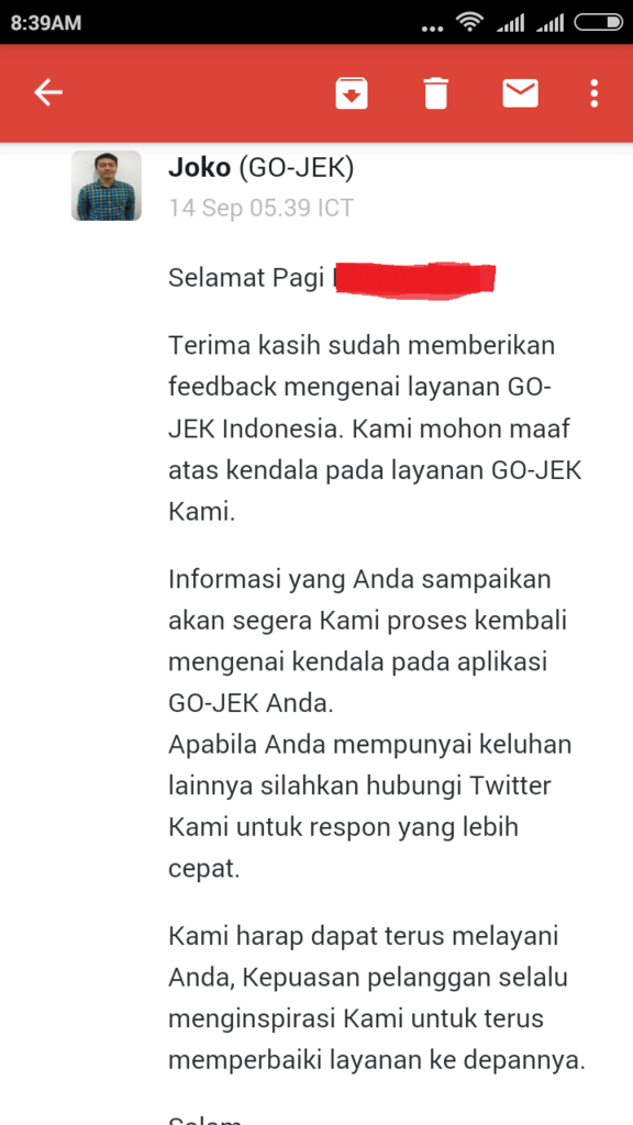 Pengalaman Saya dengan Gopay dari Gojek (Pindahan dari Lounge)