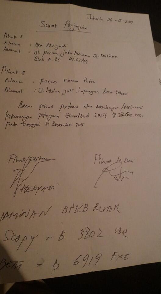 PENIPU Proyek BAWASLU (Badan Pengawasan Pemilu) Tidak bayar sisa pembyaran