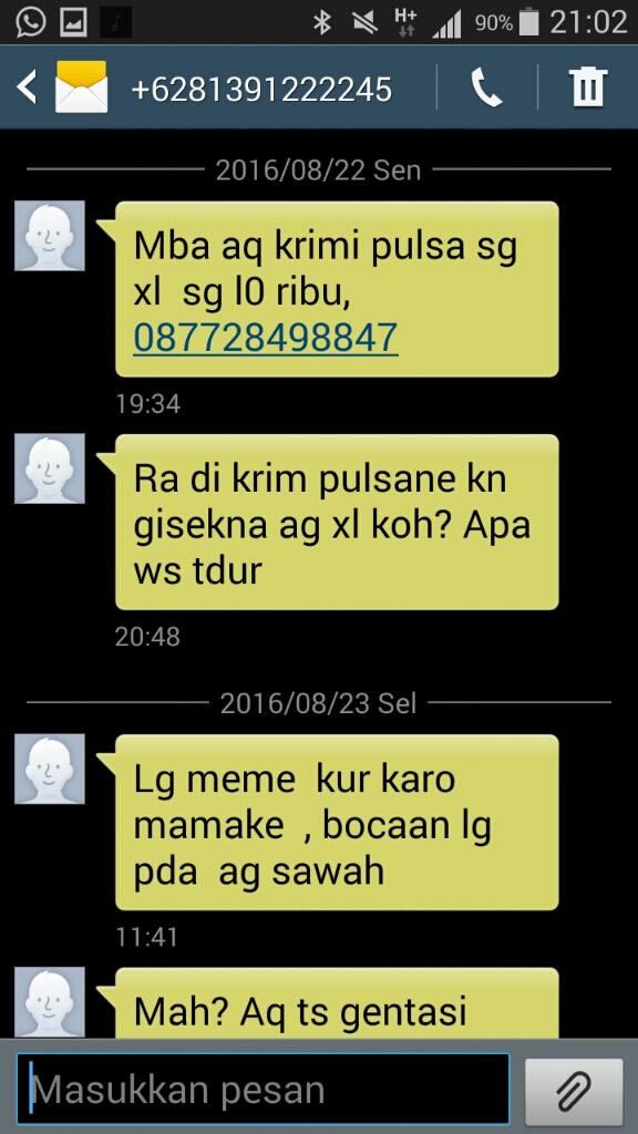 Mohon bantuan buat ngerjain sms penipuan