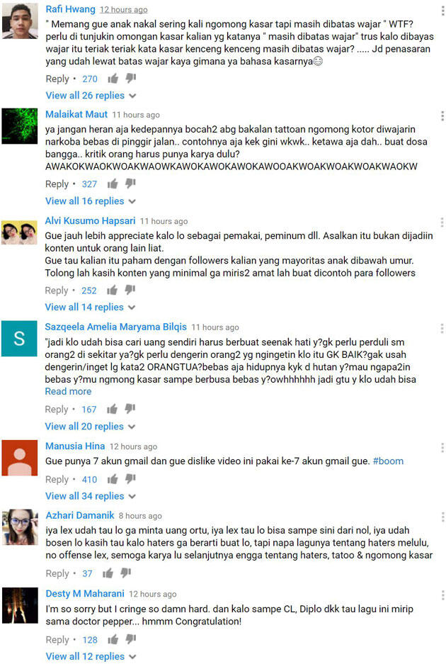 Reaksi Netizen Tentang Video Klip Awkarin Sama Young Lex 