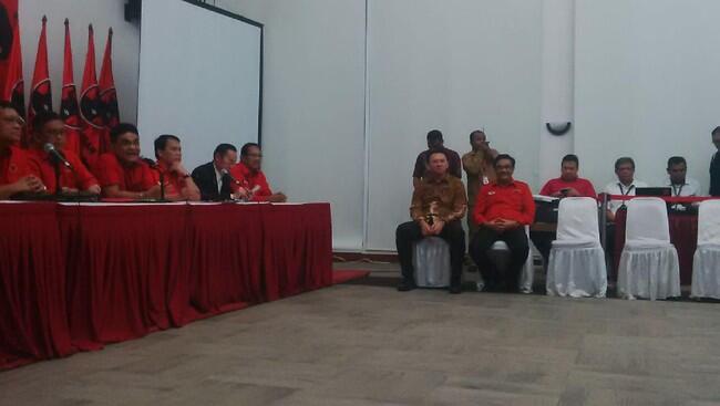 Ahok Hadiri Pengumuman Cagub-Cawagub PDI-P