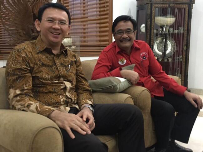Ahok Hadiri Pengumuman Cagub-Cawagub PDI-P