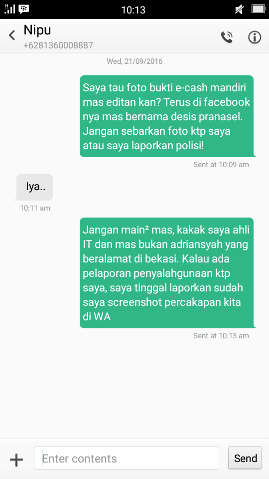 Penipuan dengan mandiri e-cash