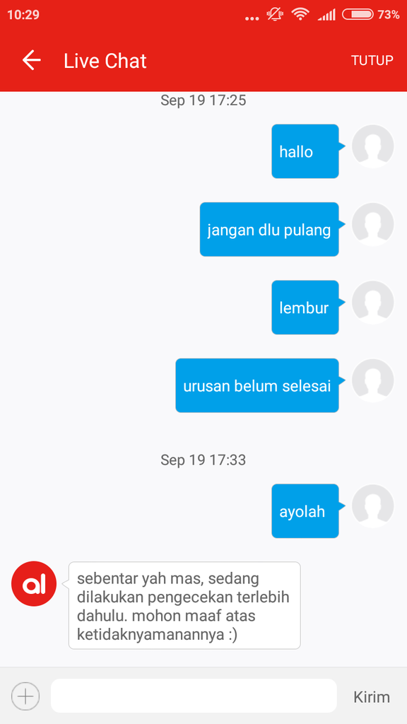 Customer Service AKULAKU, udah Bohong, Ga kompak pula. XD