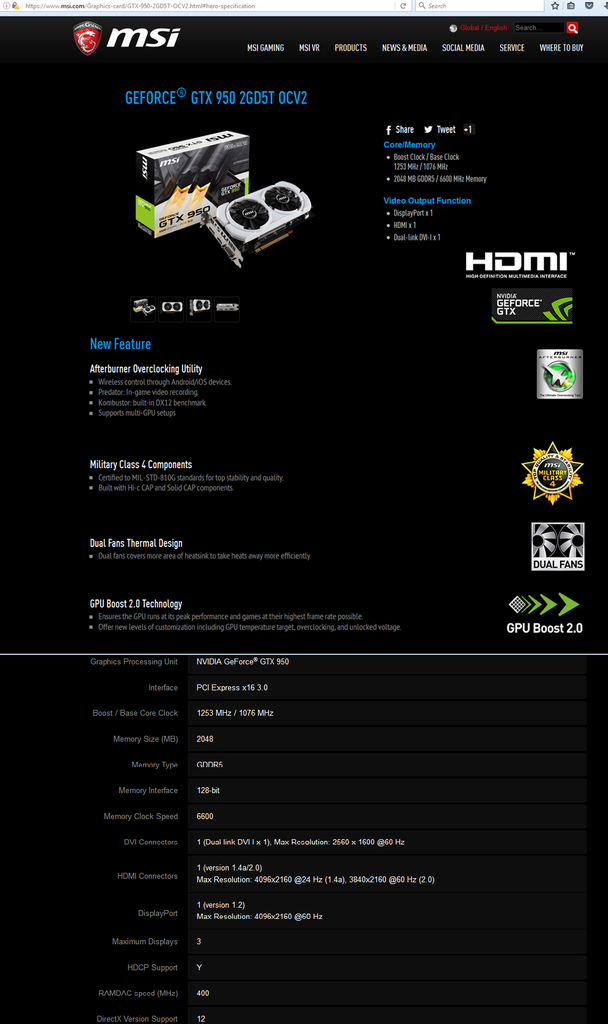 GTX 950 2GB DDR5 nya murah bingiits