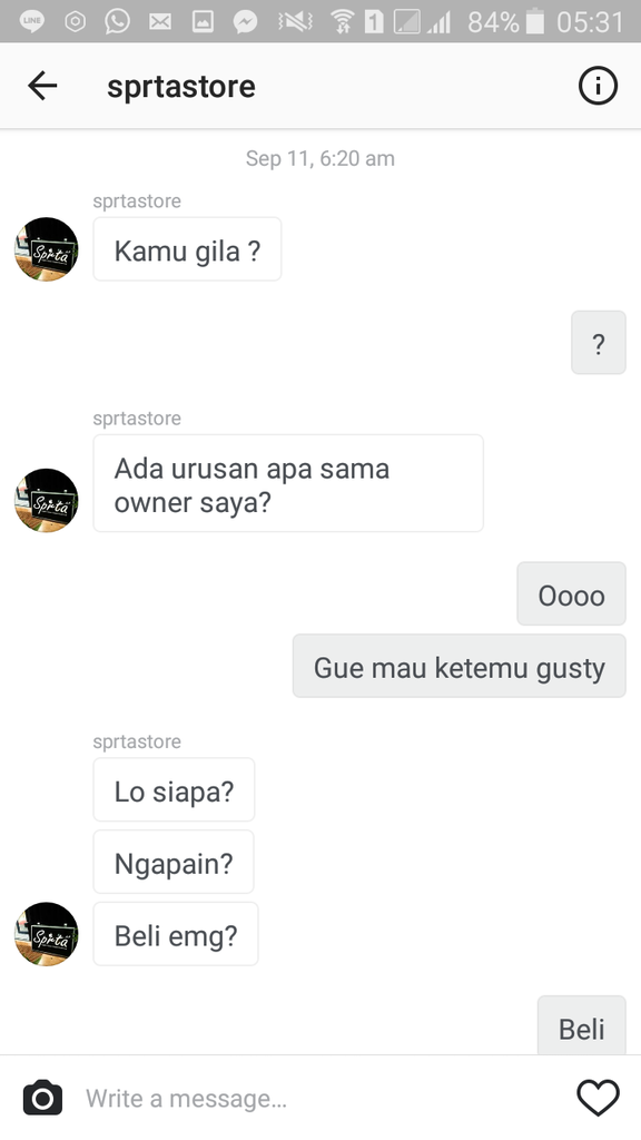 Gusty Saporta aka Sprtastore Penipu