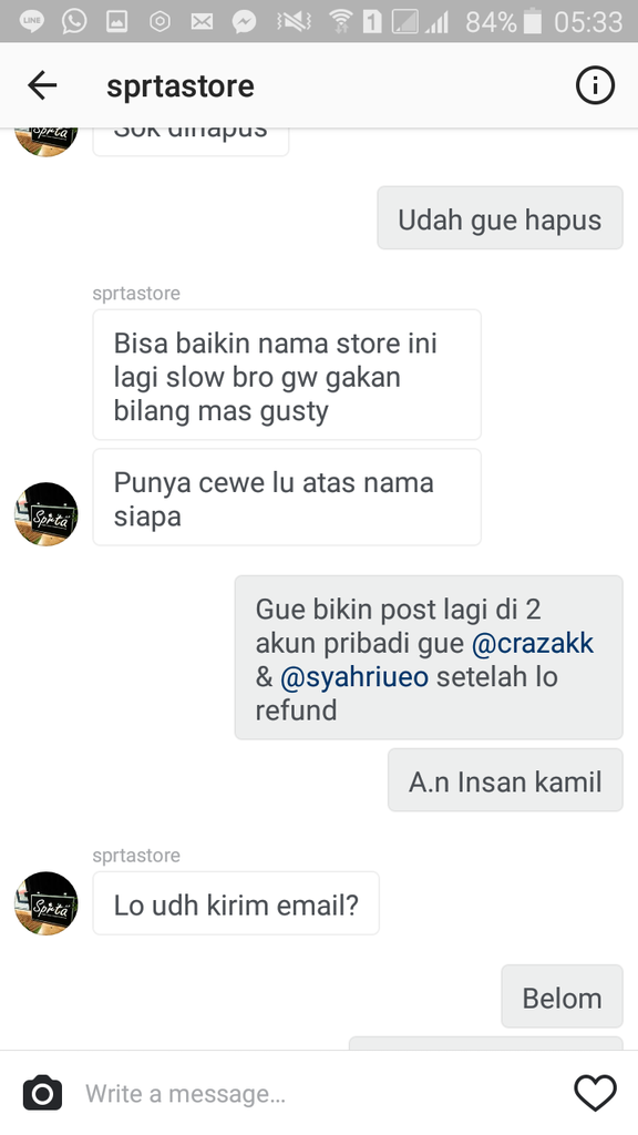 Gusty Saporta aka Sprtastore Penipu