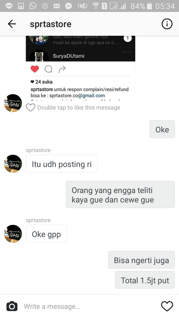 Gusty Saporta aka Sprtastore Penipu