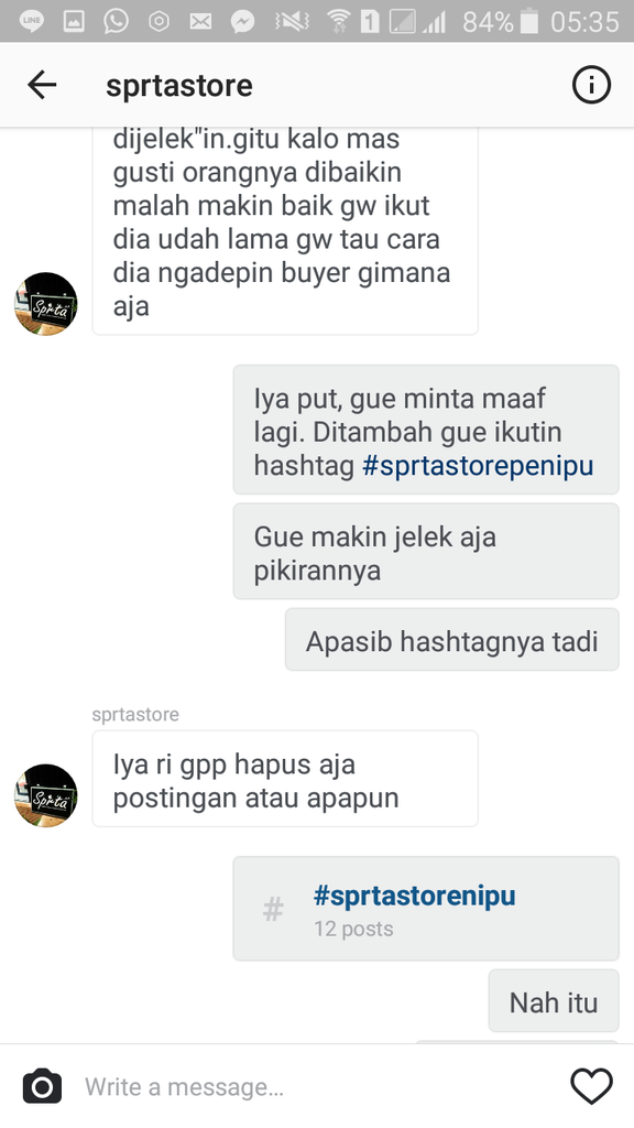 Gusty Saporta aka Sprtastore Penipu