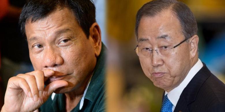 Duterte Menantang Sekretaris Jenderal PBB Ban Ki-moon dan Uni Eropa
