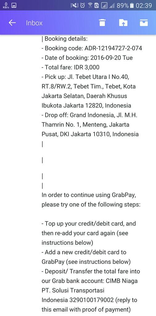 GRAB BRENGSEK! GRABPAY TERPOTONG! AKUN DI SUSPEND!