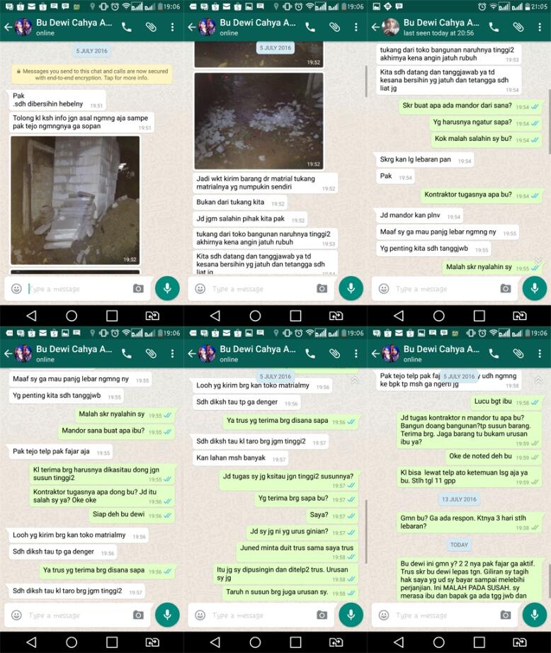 HATI-HATI BERTRANSAKSI DENGAN KONTRAKTOR CV CAHYA AGUNG