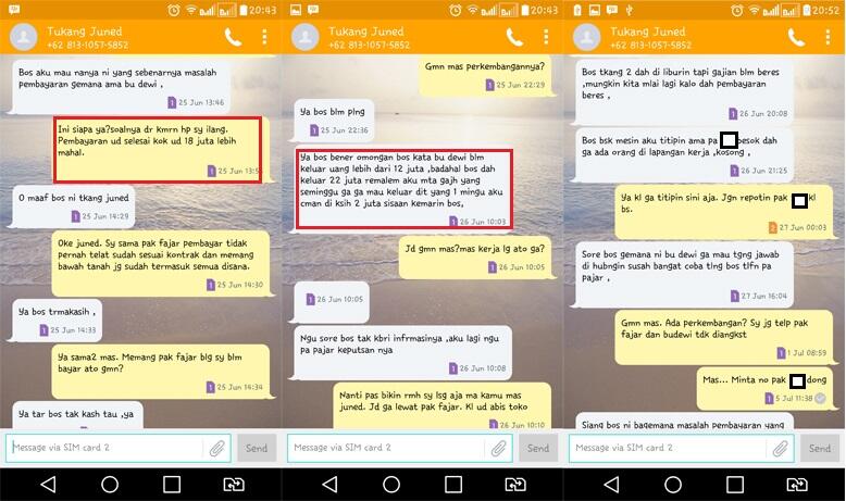 HATI-HATI BERTRANSAKSI DENGAN KONTRAKTOR CV CAHYA AGUNG