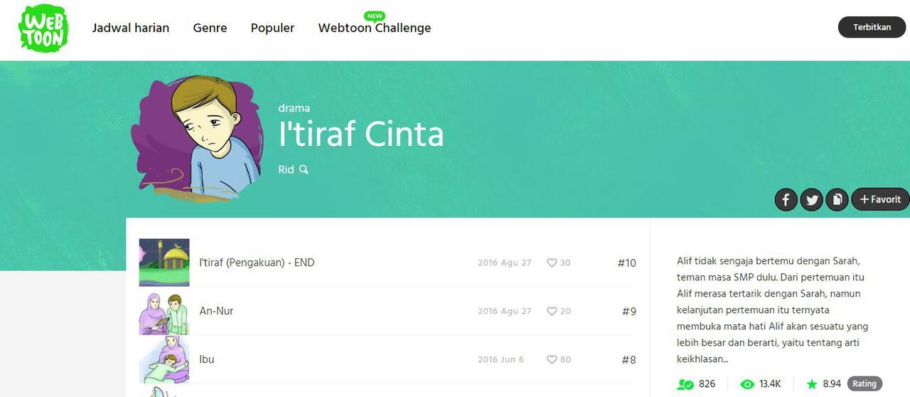 I'tiraf Cinta (komik ane dari webtoon challange)