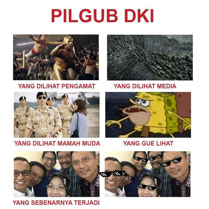 Ini foto-foto lucu pelesetan selfie para Cagub DKI