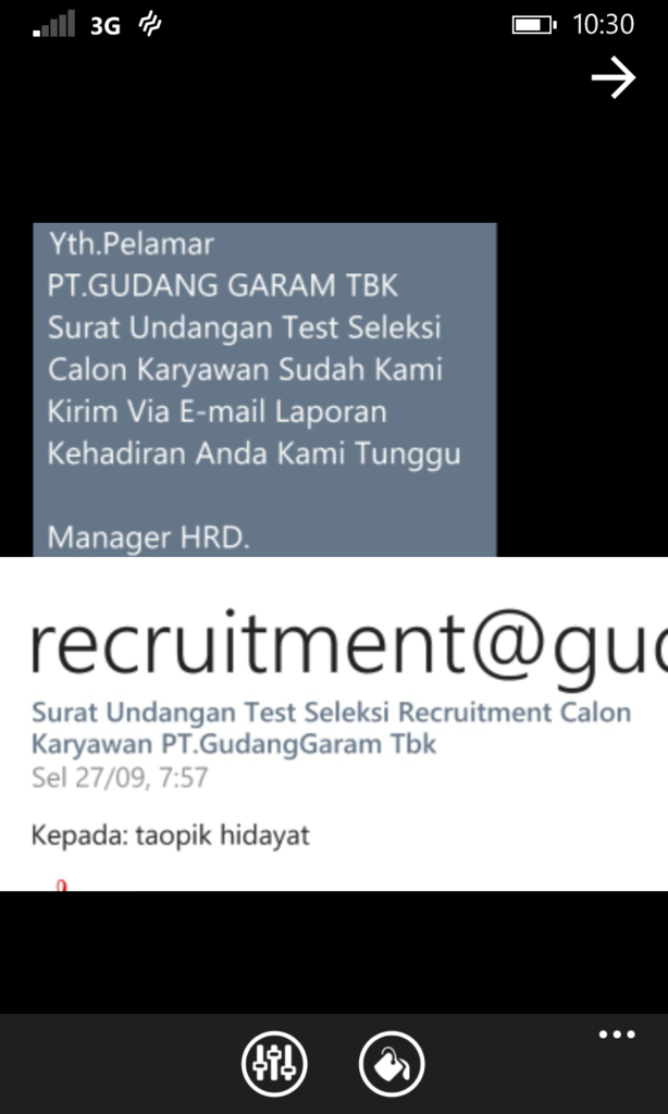 &#91;ask&#93; ada yang dapet email panggilan kerja pt gudang garam?