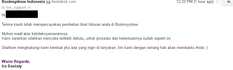 Pengalaman Promo dengan B**kMyShow