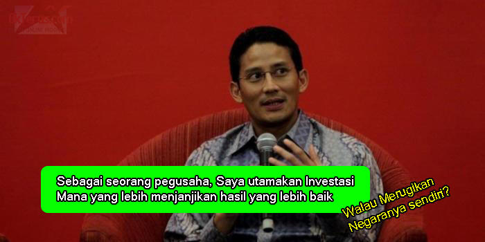 Bantah Ahok, Sandiaga: 97 Persen Harta Saya di Indonesia