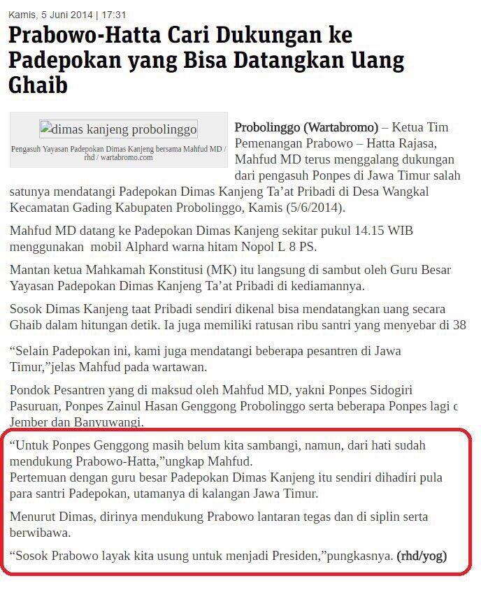 Penegasan Marwah Daud soal Uang 'Gaib' Dimas Kanjeng dan Tudingan Eks Pengikut