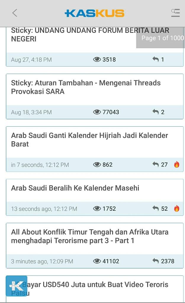 Hit thread dengan title yang sama