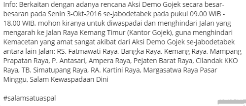 Hati-Hati gan Supir transportasi online mengadakan demo besar-besaran