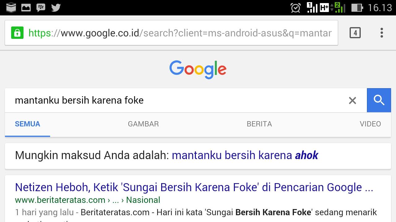 Semua bersih karena ahok (kata google)