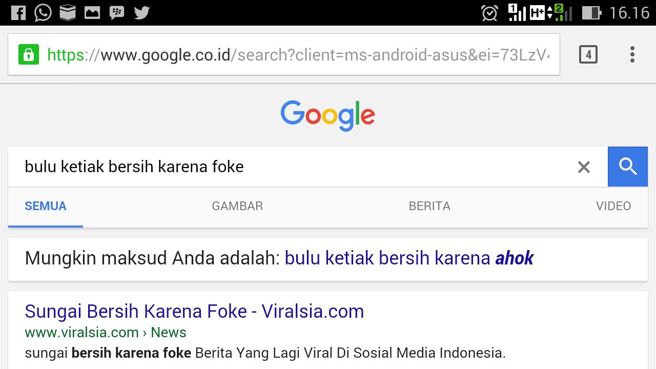 Semua bersih karena ahok (kata google)