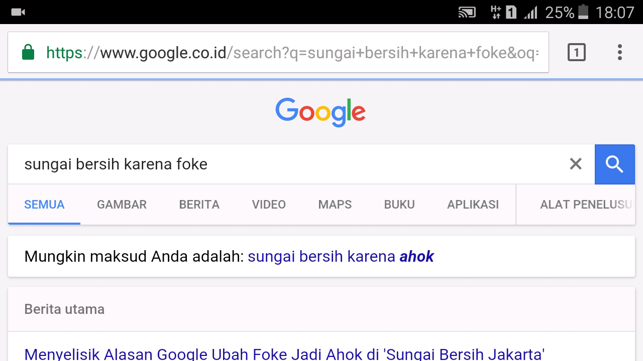 Ayo bully Google - semua bersih karena ahok