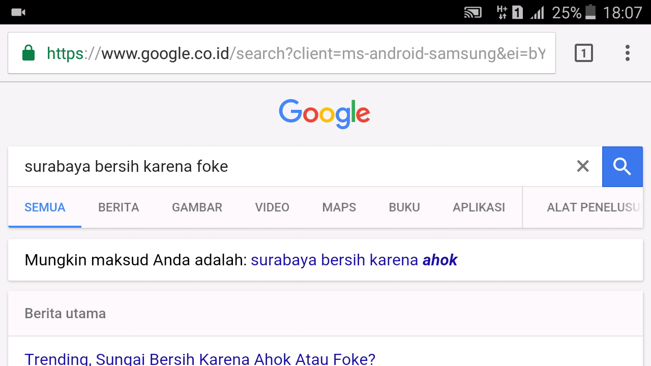 Ayo bully Google - semua bersih karena ahok