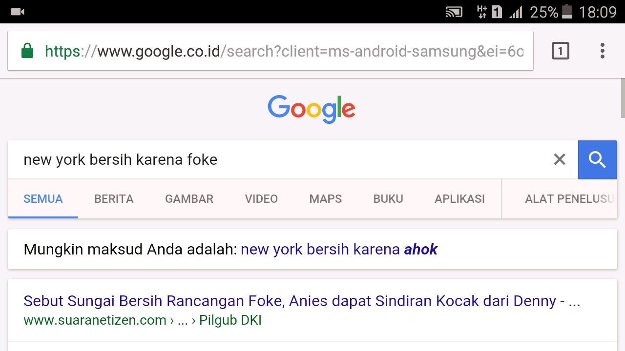 Ayo bully Google - semua bersih karena ahok